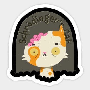Schrodinger Zombie Cat Sticker